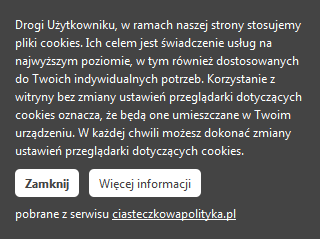Skrypt informujący o cookies szablon 3